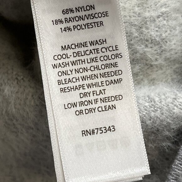 Cynthia Rowley Sweater XS Blue Floral Fuzzy Knit Snap Front Cardigan Jacket - Picture 5 of 7